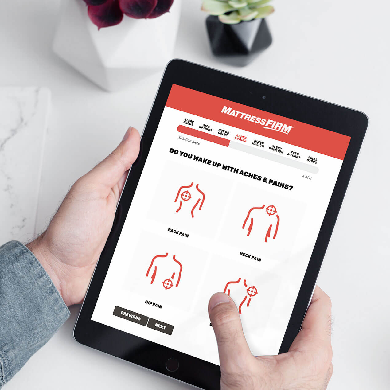 Mattress Firm Tablet Selection Aches & Pains