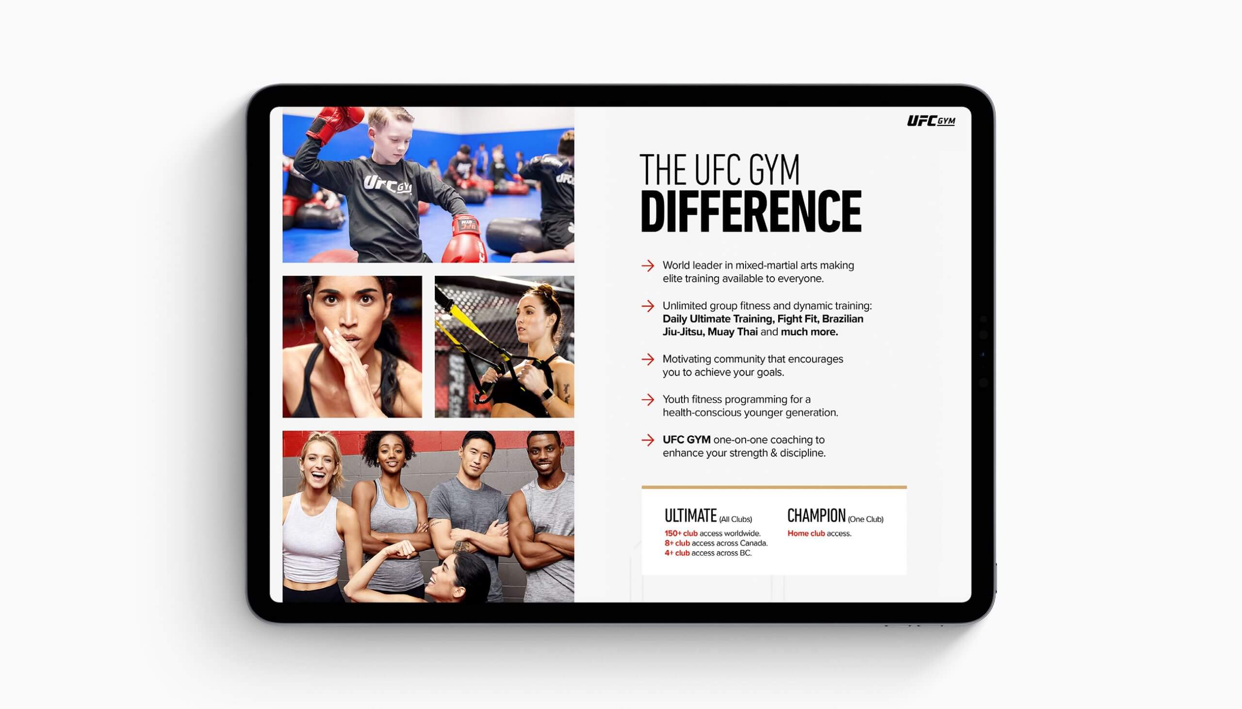 UFC Gym Difference on TV Screen